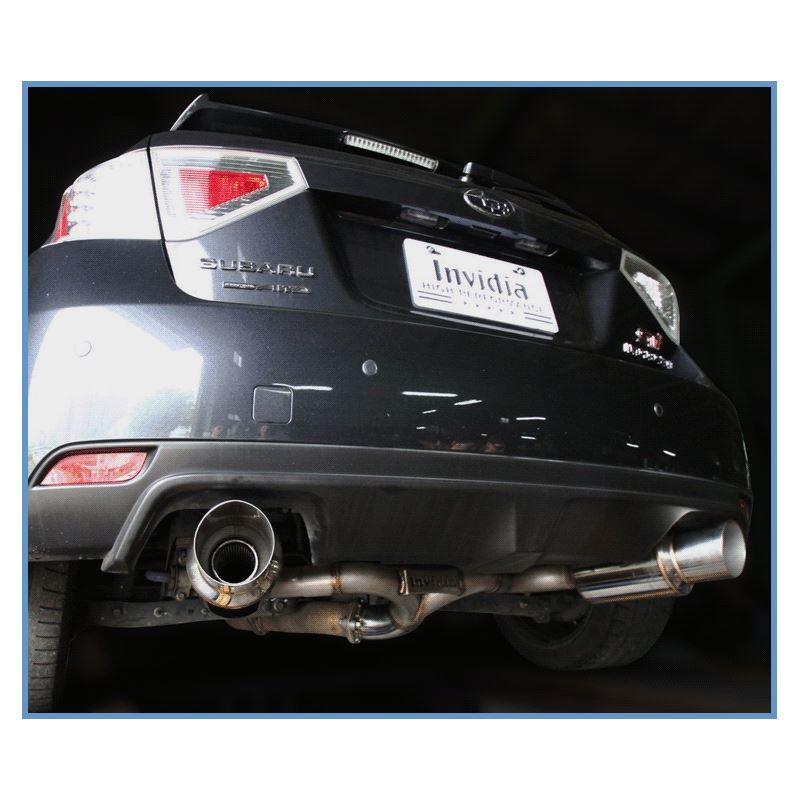 Invidia 08-11 STi Hatch / 11 WRX Hatch Dual N1 Single Layer SS Tipped Cat-back Exhaust (HS08STIGTP)