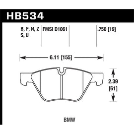 Hawk Performance HT-10 Brake Pads (HB534S.750)