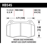 Hawk Performance HPS 5.0 Brake Pads (HB545B.564)