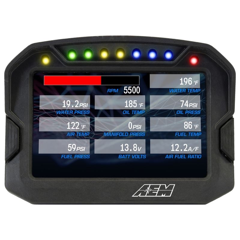 AEM Electronics CD-5LG Carbon Logging Display with Internal GPS (30-5602)