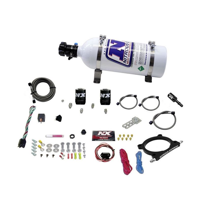 Nitrous Express 11-15 Ford Mustang GT 5.0L High Output Nitrous Plate Kit (50-250HP) w/5lb Bottle (20951-05)