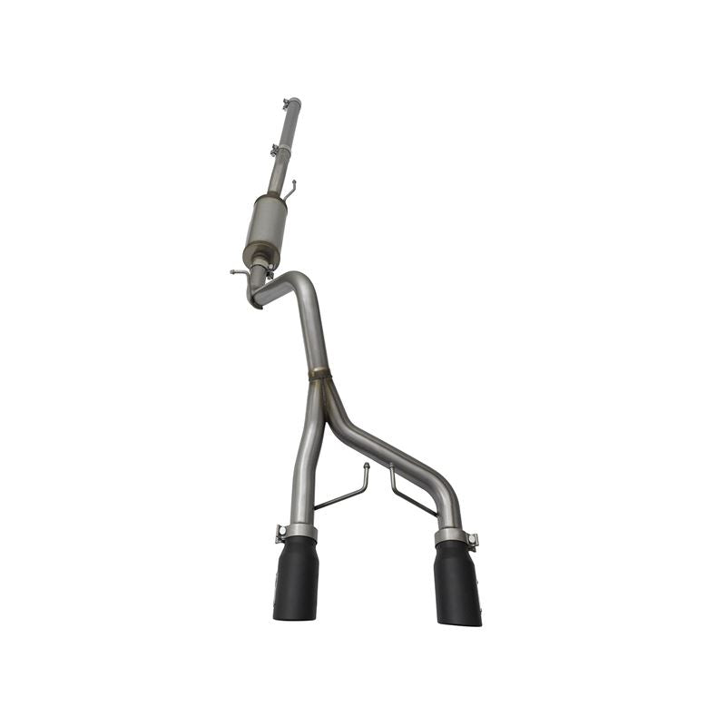 aFe Rebel Series 2-1/2 IN 409 Stainless Steel Cat-Back Exhaust System w/Black Tip (49-48056-B)