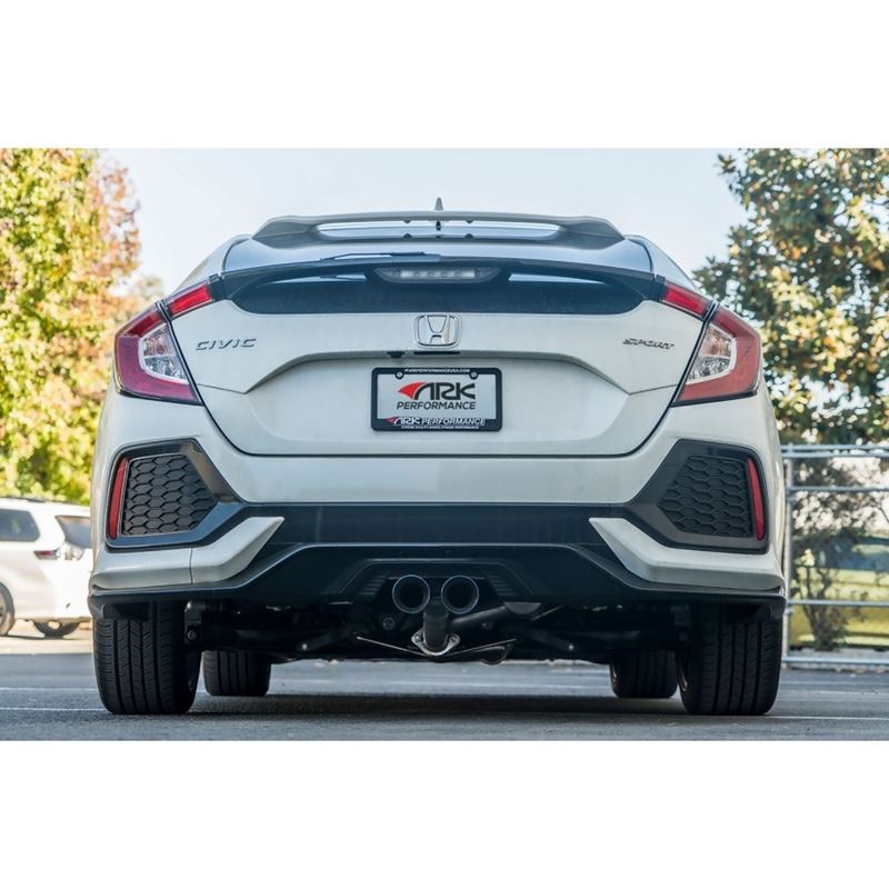 Ark Performance DT-S Exhaust System for 2016+ Honda Civic Sport FK7 Hatchback, Burnt Tip(SM0604-0216D)