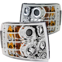 Load image into Gallery viewer, ANZO USA 2007-2013 Chevrolet Silverado 1500 Projector Headlights w/ Halo Chrome (111199)