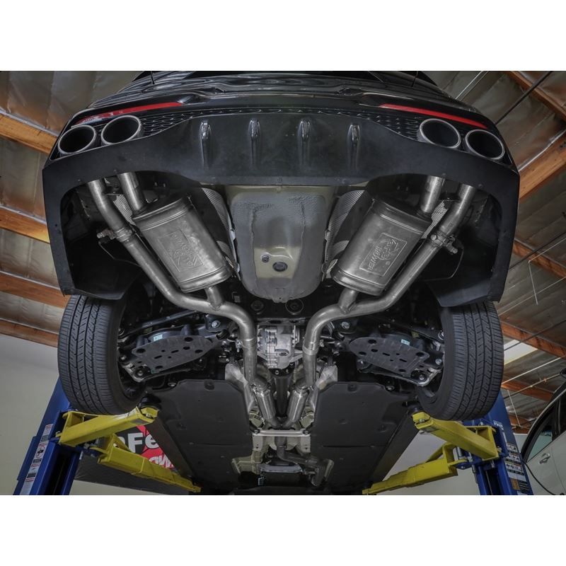 aFe Gemini XV 3in to Dual 2-1/2in Cat-Back Exhaust System w/ Cut-Out for 22-23 Kia Stinger L4-2.5L Turbo (49-37024)