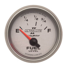 Load image into Gallery viewer, AutoMeter Ultra-Lite II 2-1/16in 73-10 OHMS Short Sweep Electronic Fuel Level Gauge (4915)