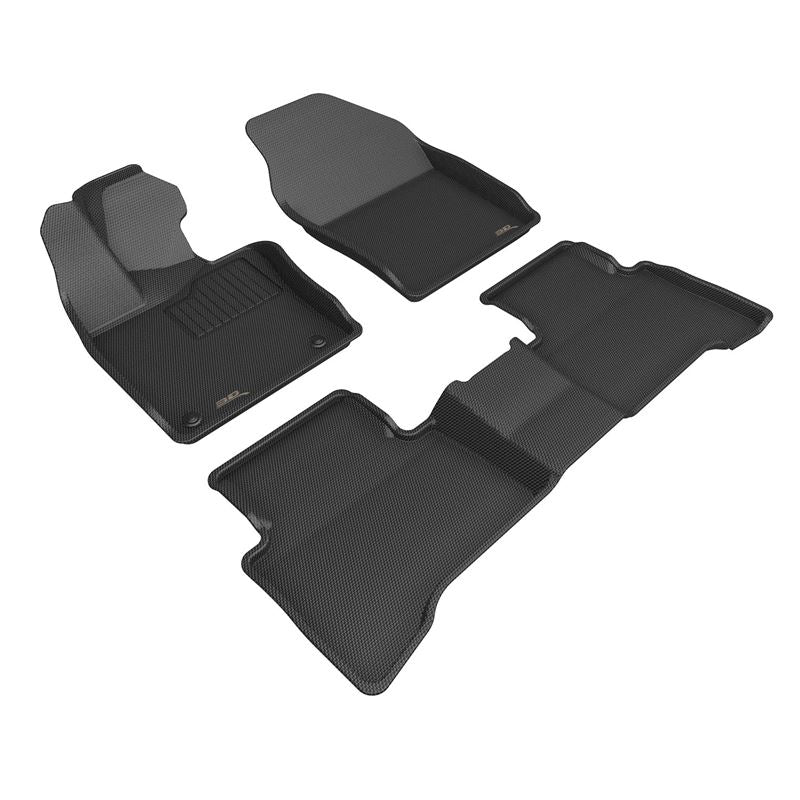 3D Maxpider 2023 Toyota Prius Kagu Black Floor Mat - Row 1/2 (L1TY30501509)