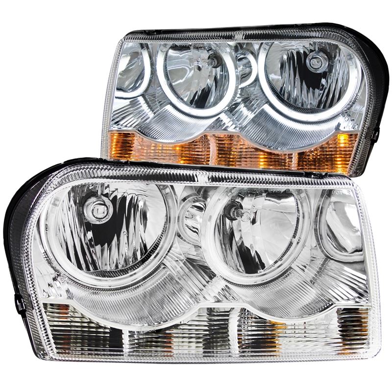 ANZO USA 2005-2010 Chrysler 300 Crystal Headlights w/ Halo Chrome (CCFL) (121137)