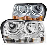 ANZO USA 2005-2010 Chrysler 300 Crystal Headlights w/ Halo Chrome (CCFL) (121137)