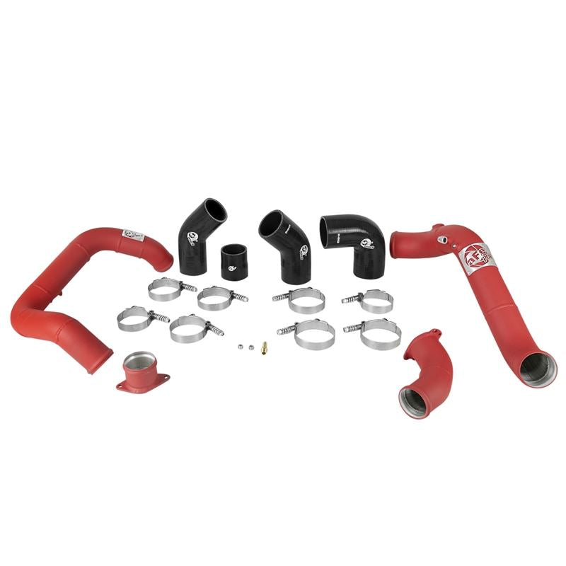 aFe BladeRunner 2-1/4 IN and 2-1/2 IN Aluminum Hot and Cold Charge Pipe Kit Red (46-20344-R)