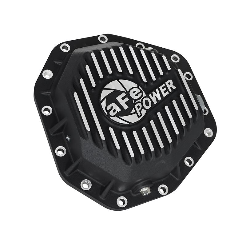 aFe Pro Series Rear Differential Cover Black w/ Machined Fins and Gear Oil (46-70352-WL)