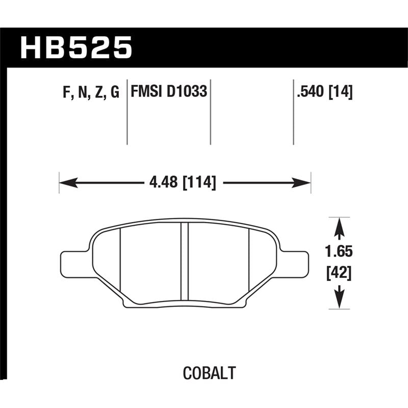 Hawk Performance Performance Ceramic Brake Pads (HB525Z.540)