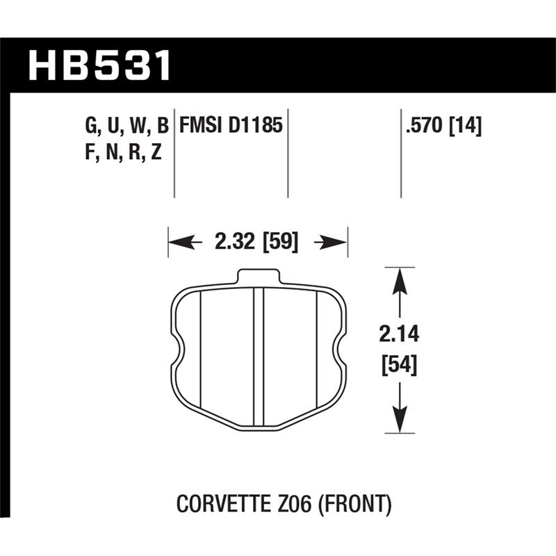 Hawk Performance Performance Ceramic Brake Pads (HB531Z.570)