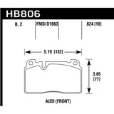 Hawk Performance Performance Ceramic Brake Pads (HB806Z.624)