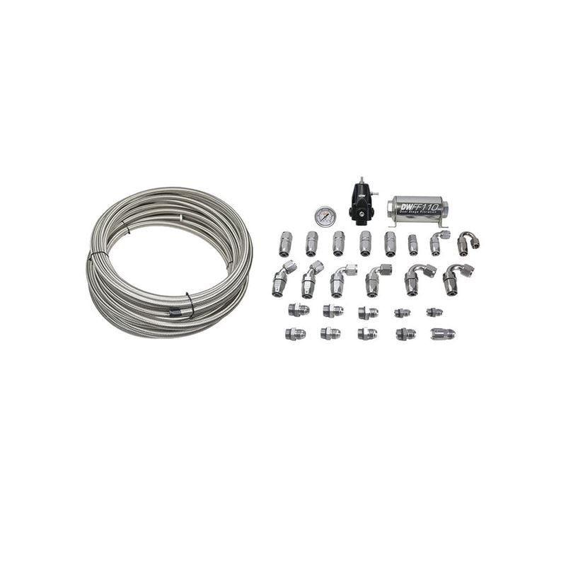 Deatschwerks Return Plumbing kit for 6 Gen Camaro SS/ZL1, CTS-V3, PTFE, 8AN feed, 6AN return (6-620)