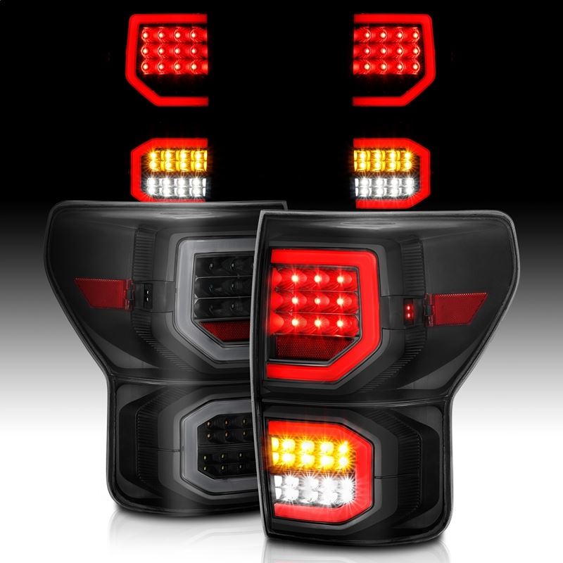 ANZO USA Tail Light Assembly, LED, Smoke Lens, Black Housing, Pair, (311337)