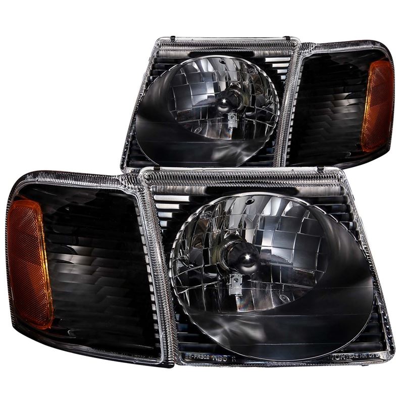 ANZO USA 2001-2005 Ford Explorer Crystal Headlights Black (111041)