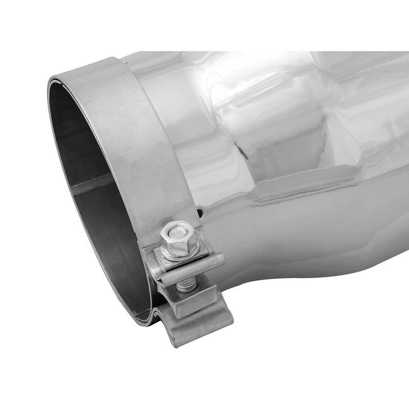 aFe MACH Force-Xp 304 Stainless Steel Clamp-on Exhaust Tip Polished Left Side Exit (49T50702-P12)