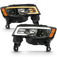 Load image into Gallery viewer, ANZO USA Projector Headlight Set w/Plank Style Switchback Black w/Amber Pair (111418)