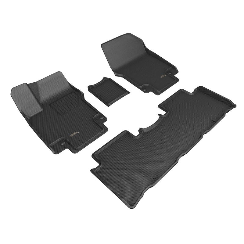 3D Maxpider 22-23 Hyundai Ioniq 5 Kagu Floor Mat- Black R1 R2 (L1HY12501509)