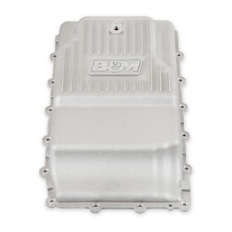 B&M Hi-Tek Heavy-Duty Deep Transmission Pan - Ford 10R80 - Aluminum - Natural (70400)