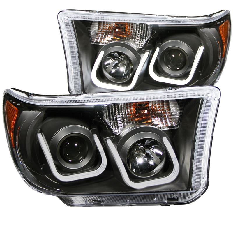 ANZO USA 2007-2013 Toyota Tundra Projector Headlights w/ U-Bar Black (111294)