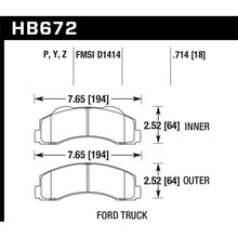 Load image into Gallery viewer, Hawk Performance LTS Brake Pads (HB672Y.714)