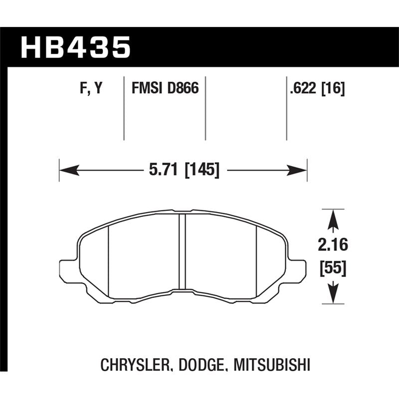 Hawk Performance HPS Brake Pads (HB435F.622)