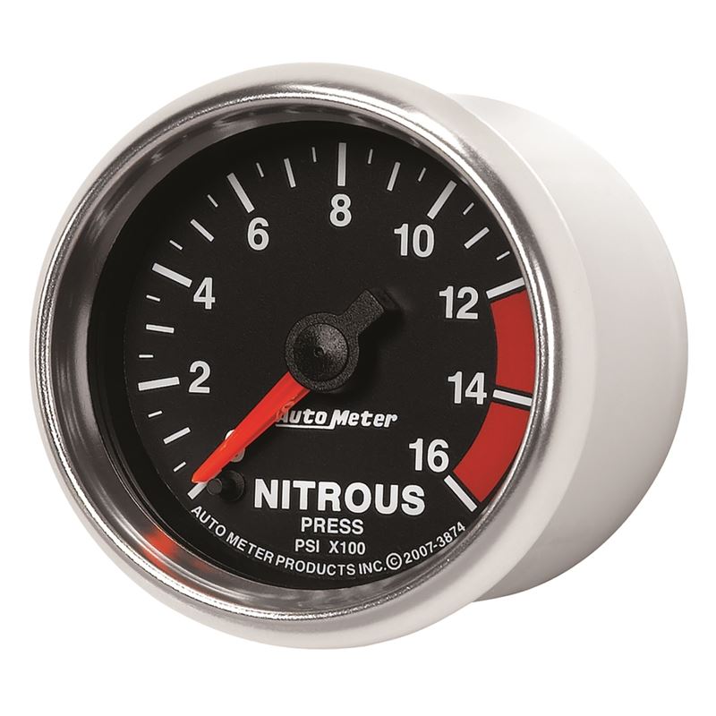 AutoMeter GS 2 1/16in. 1600PSI Nitrous Fuel Pressure Gauge (3874)