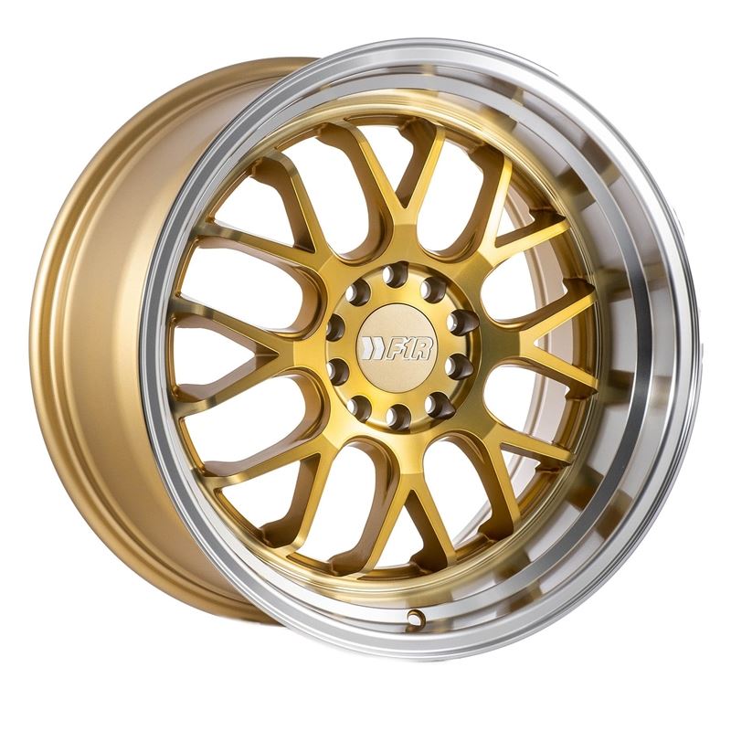 F1R F21 18x8.5 - Machine Gold/ Polish Lip Wheel