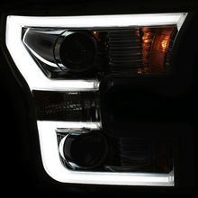 Load image into Gallery viewer, ANZO USA 2015-2016 Ford F-150 Projector Headlights w/ Plank Style Switchback Chrome w/ Amber (111358)