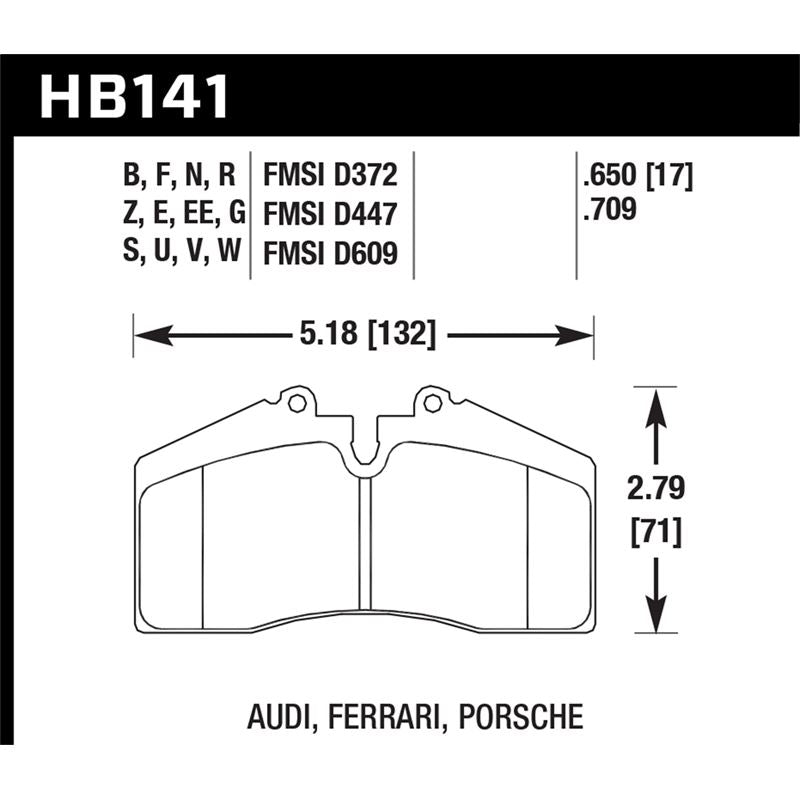 Hawk Performance DTC-70 Brake Pads (HB141U.650)