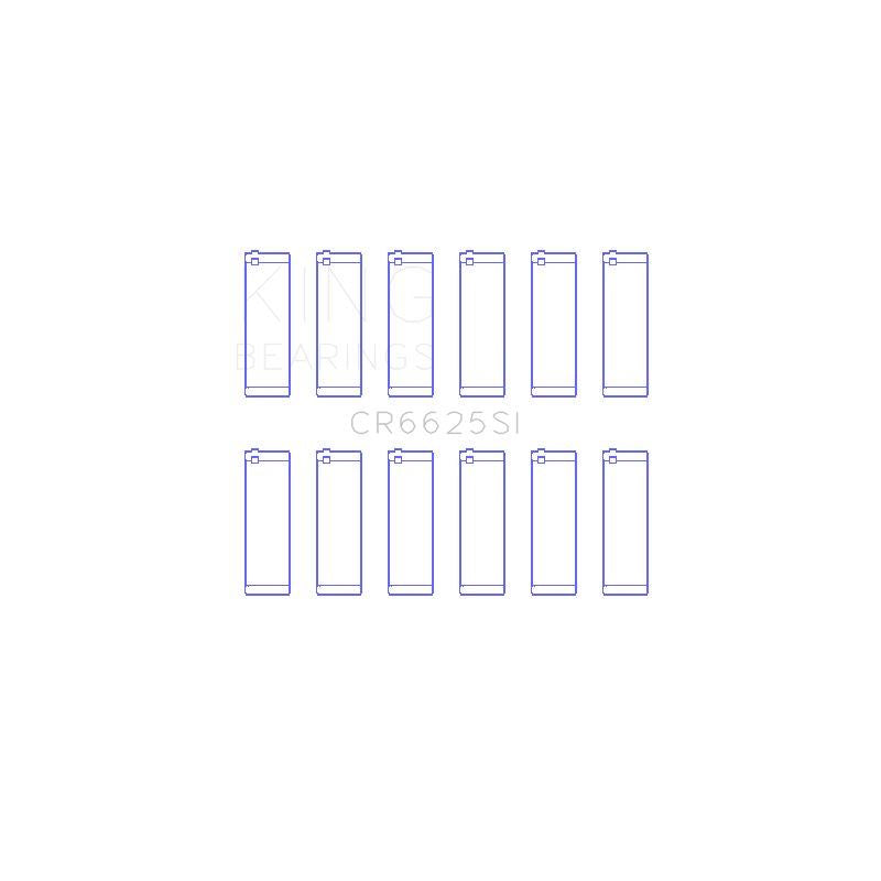 King Engine Bearings Connecting Rod Bearing Set for 1997-1999 Isuzu Hombre (CR6625SI)