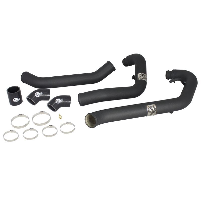 aFe BladeRunner 2-1/2 IN Aluminum Hot Charge Pipe Black (46-20128)