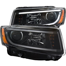 Load image into Gallery viewer, ANZO USA 2014-2015 Jeep Grand Cherokee Projector Headlights w/ Plank Style Design Black (111329)