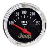 AutoMeter Jeep 52.4mm Short Sweep Electronic 100-250 Def F Oil Temperature Gauge (880429)