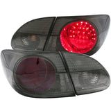 ANZO USA 2003-2008 Toyota Corolla LED Taillights Red/Smoke (321270)