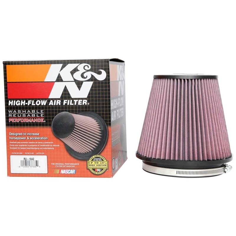 K&N Universal Clamp On Air Filter (RU-1042XD)