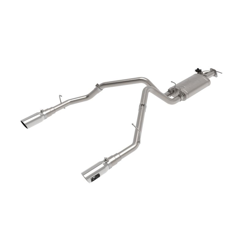 aFe Gemini XV 3 IN 304 Stainless Steel Cat-Back Exhaust System w/ Cut-Out Polished for 2019-2021 Ram 1500(49-32081-P)