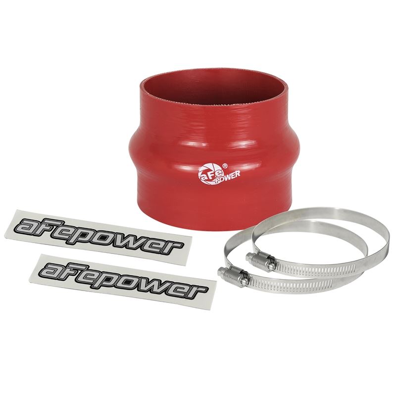 aFe Cold Air Intake System (3-3/4 IN ID to 3-1/2 IN ID) Straight Reducing Coupler - Red (59-00061)