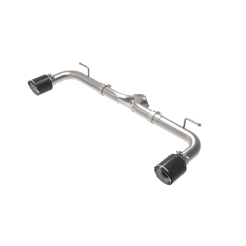 aFe Takeda 2-1/2 IN 304 Stainless Steel Axle-Back Exhaust System w/Carbon Fiber Tips(49-37014-C)