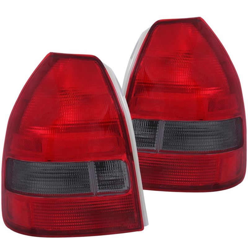 ANZO USA 1996-2000 Honda Civic Taillights Red/Smoke (221193)