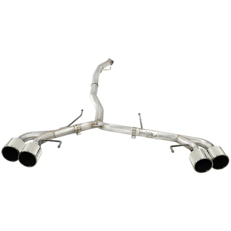 Takeda 3 IN to 2-1/2 IN 304 Stainless Steel Cat-Back Exhaust System w/Polish Tip (49-36108-P)