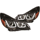 ANZO USA 2010-2014 Subaru Outback Projector Headlights w/ U-Bar Black (111285)