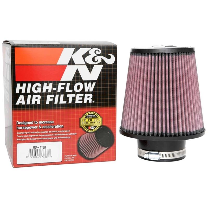 K&N Universal Clamp On Air Filter (RU-4180)