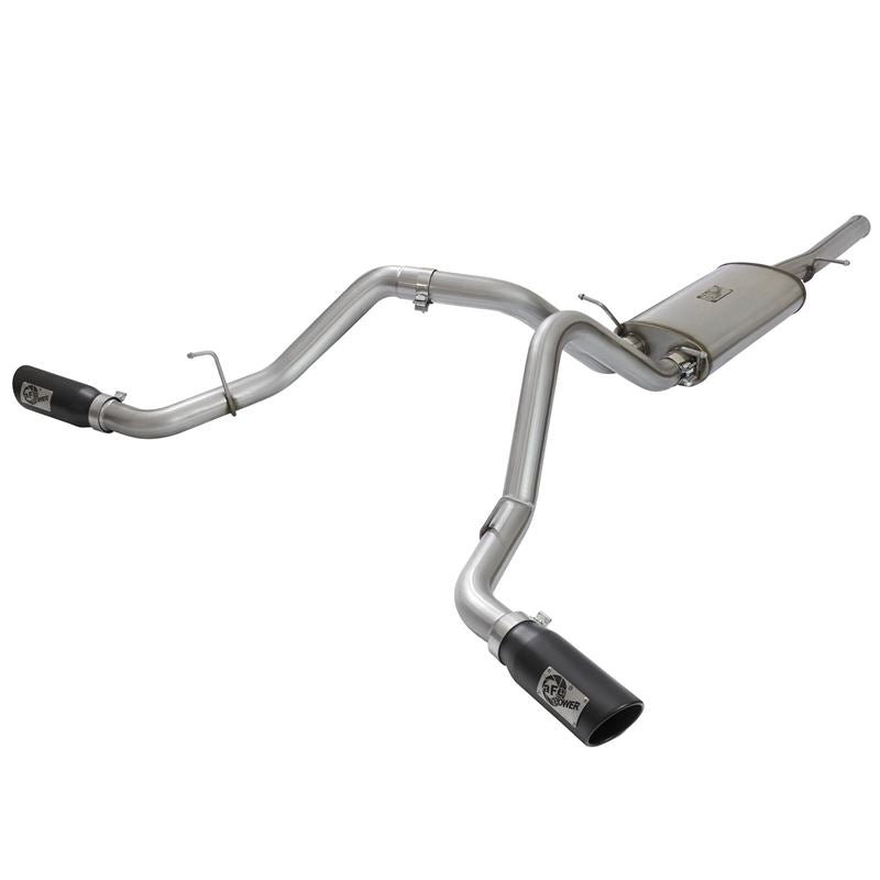 aFe MACH Force-Xp 3 IN 409 Stainless Steel Cat-Back Exhaust System w/Black Tip (49-44071-B)