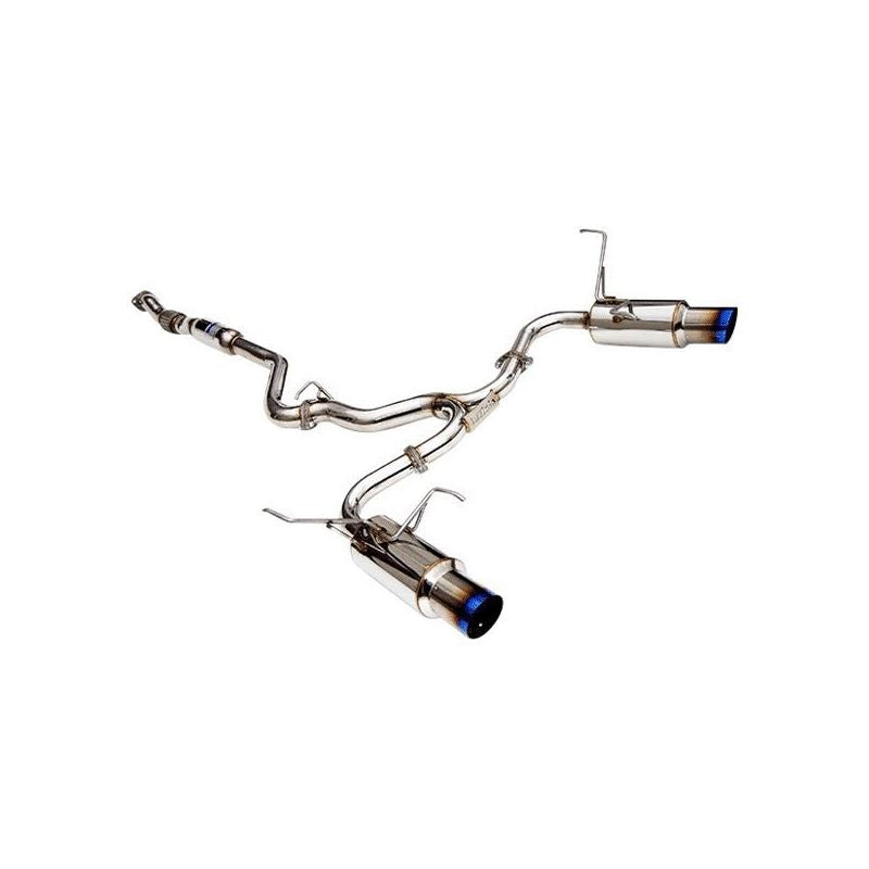 Invidia 08+ Subaru WRX/STI 4dr N1 Twin Outlet Single Layer Tip Titanium Cat-Back Exhaust ( (HS11STIGTT)