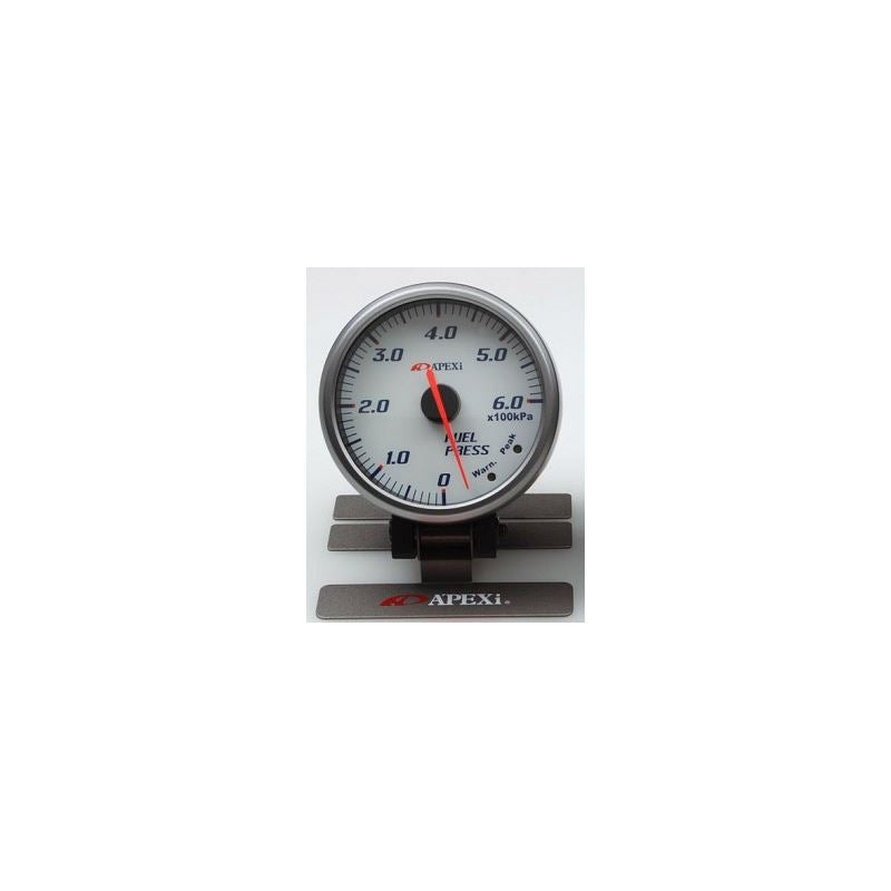 APEXi EL II System Gauge, Fuel Pressure, White Display / Silver Ring (403-A065)