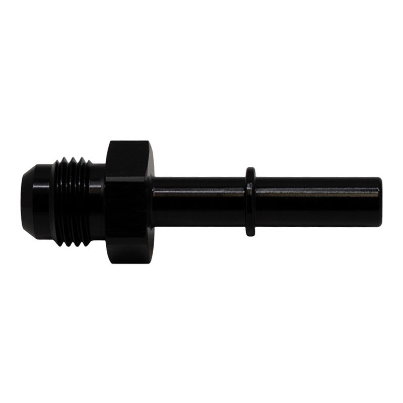 DeatschWerks 6AN Male Flare to 5/16in Male EFI Quick Connect Adapter - Anodized Matte Black(6-02-0112-B)