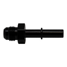 Load image into Gallery viewer, DeatschWerks 6AN Male Flare to 5/16in Male EFI Quick Connect Adapter - Anodized Matte Black(6-02-0112-B)